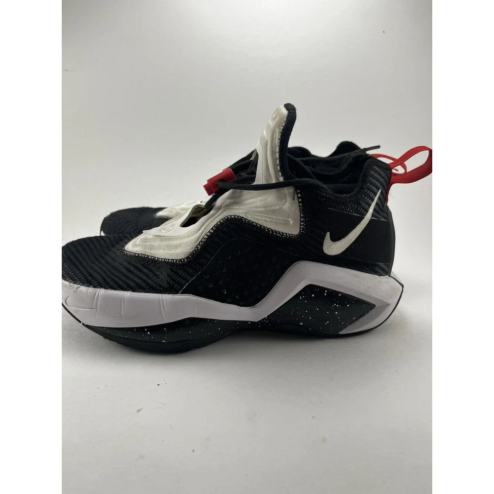Nike LeBron 19 Low Men's 7.5 Basketball Shoes Black White Red